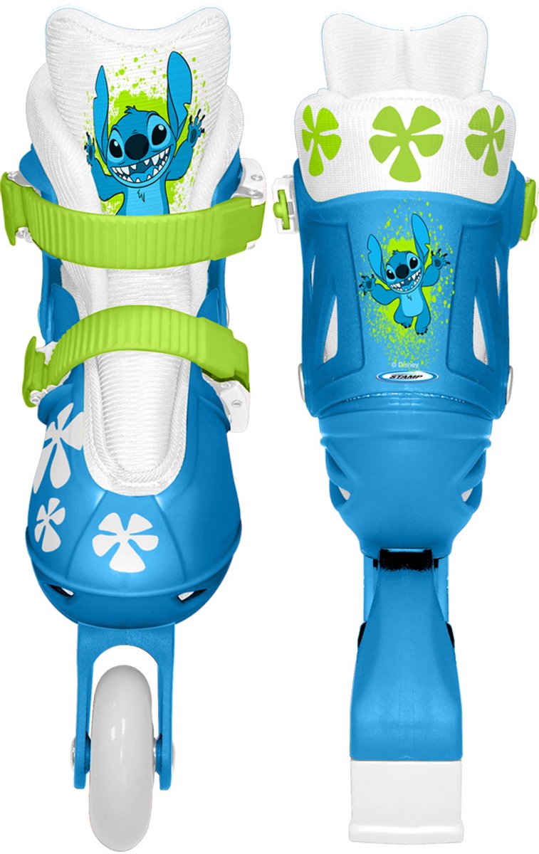 Stamp disney stitch patines en linea bota dura blanco azul talla 30-33