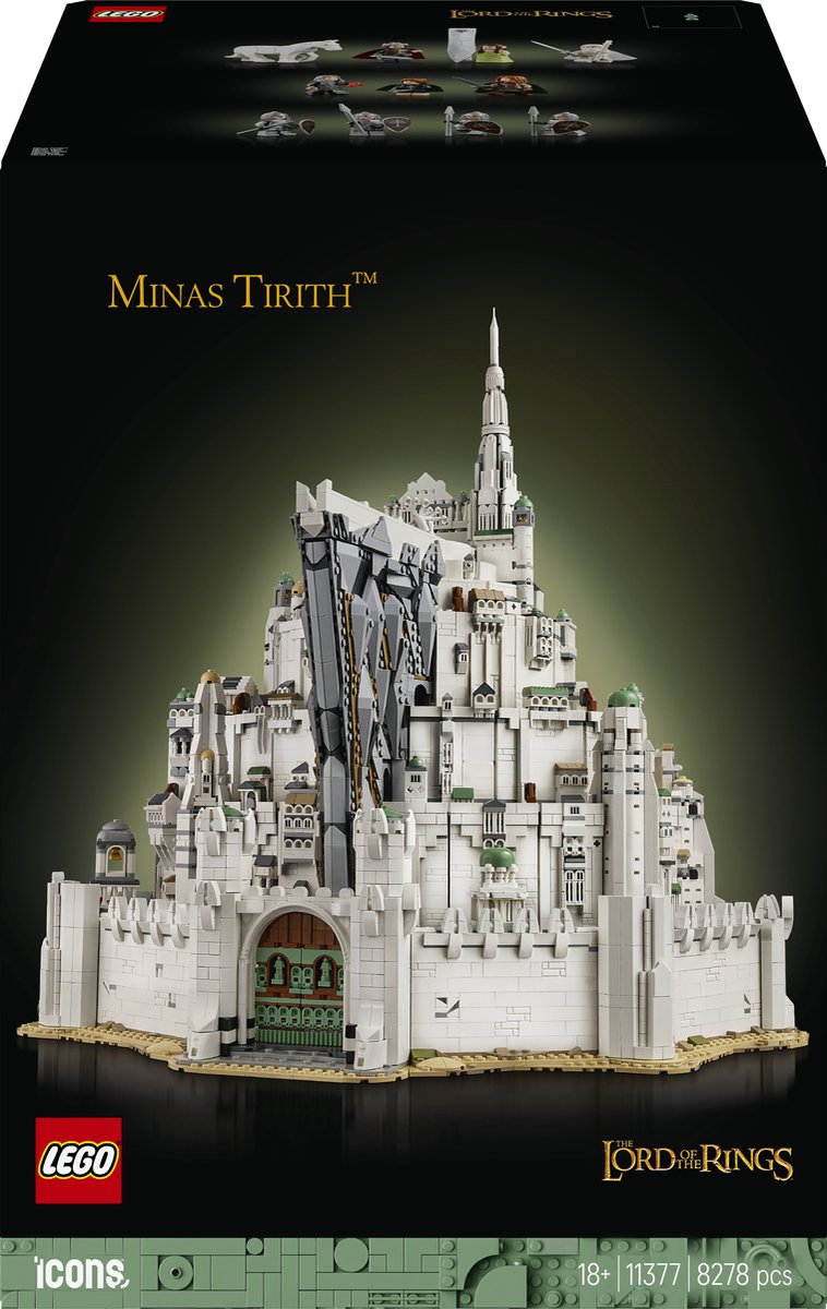 Lego iconos el señor de los anillos: kit de construcción minas tirith para adultos - 11377