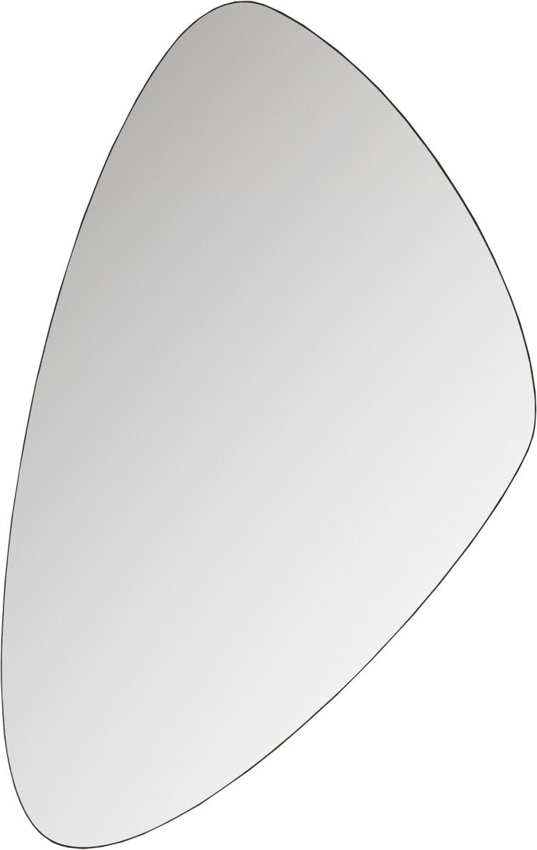 Woood philou spiegel - glas metaal - zwart - 80x50x0,5