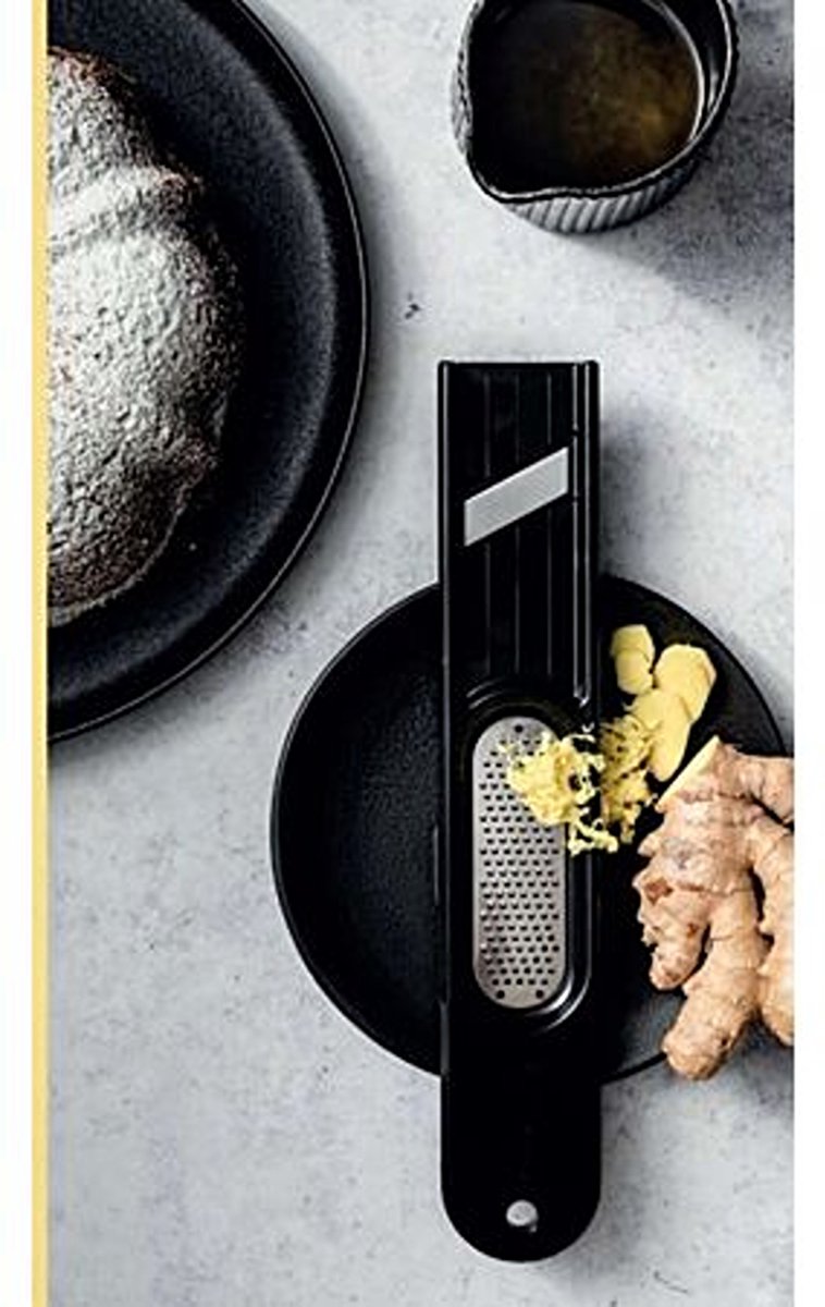 Microplane - Strumento per zenzero 3 in 1 nero