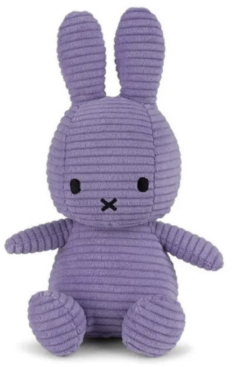 Peluche de pana Miffy - 23 cm - ecológico - violeta oscuro
