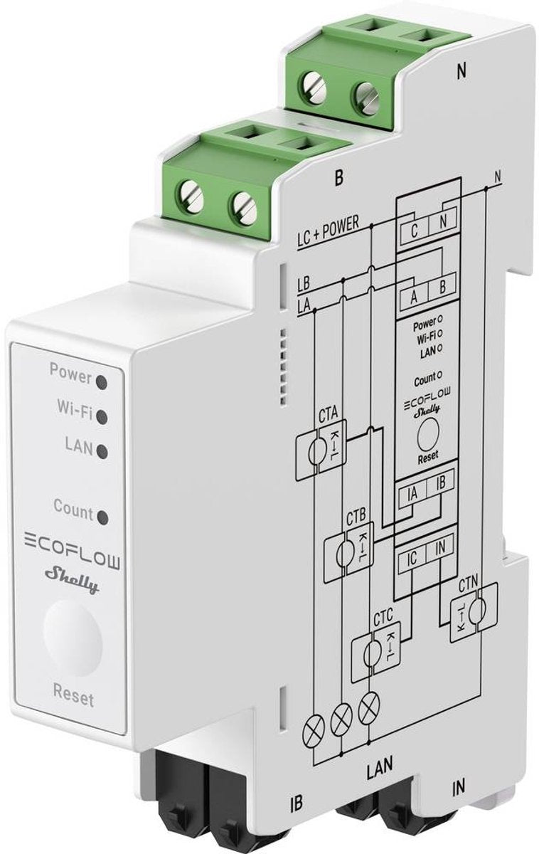 Ecoflow x shelly contatore intelligente ef-os-sm003-smshel – regolatore di consumo