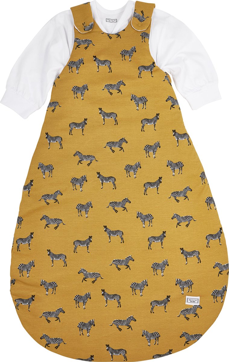 Meyco baby zebra animale sacco nanna rotondo in due pezzi - miele oro - 80 86 - 2,5 tog