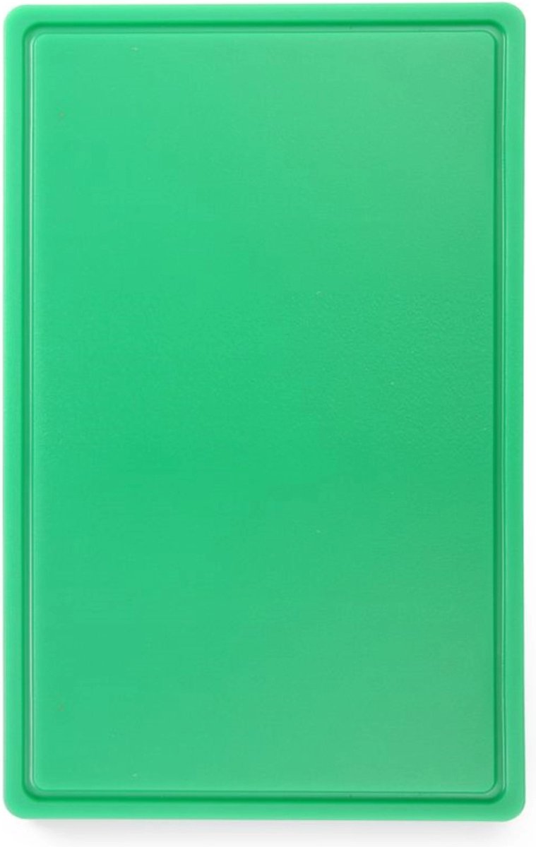 Tabla de cortar Hendi gastronorm – haccp – canal de jugo y lado liso – 530x325 mm – verde