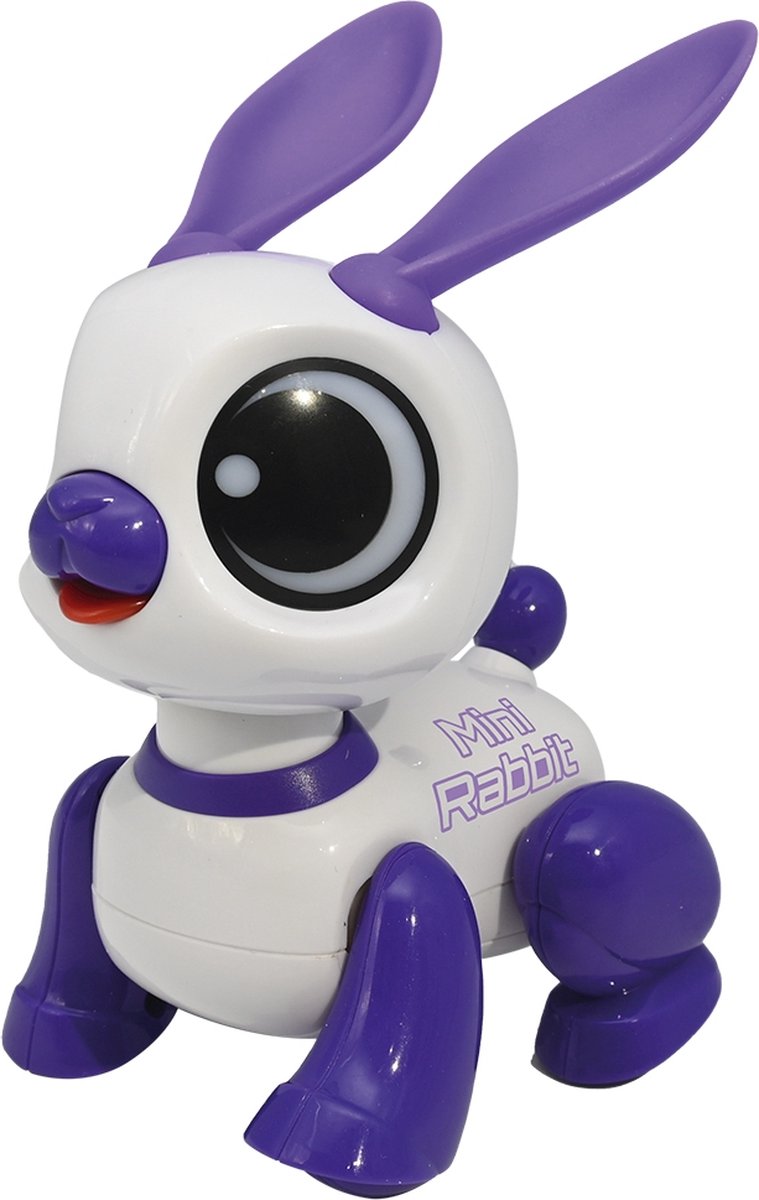 Lexibook power Rabbit mini - robot conejo con efectos de luz y sonido. comando de aplausos. repetición de voz