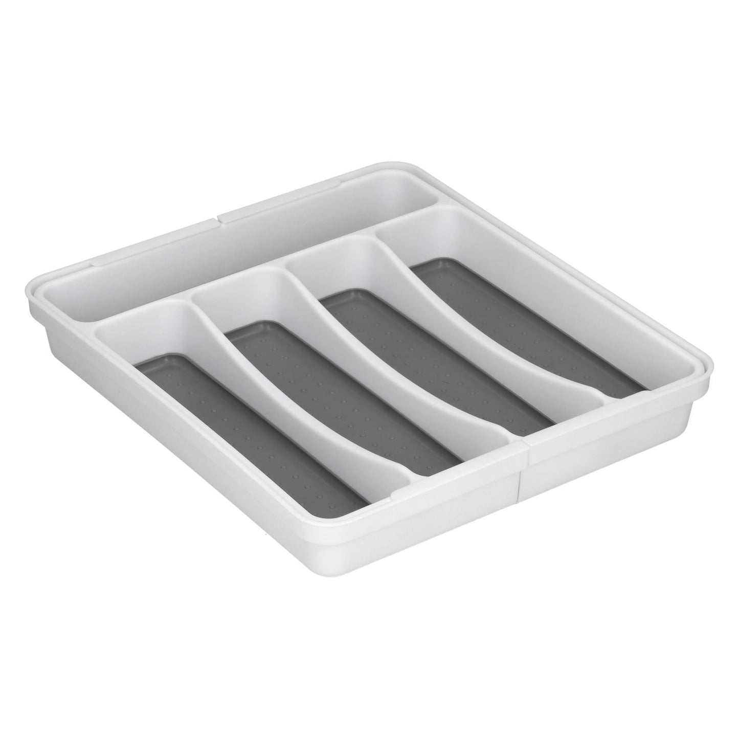 Spacer extendable cutlery tray
