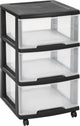 Sistema di cassetti Curver Essentials - 3x20 litri - 37,1x38,9x67 cm - nero