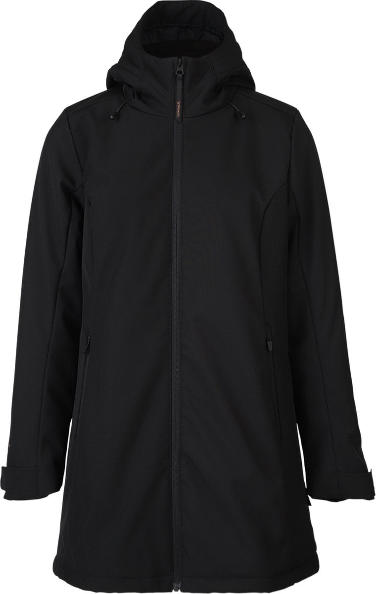 Giacca softshell lunga da donna Brunotti melle - nera - l