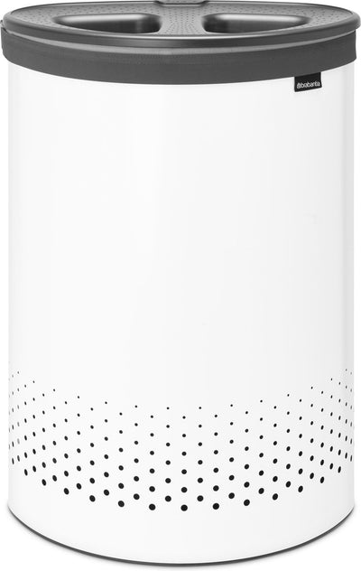 Brabantia laundry basket - with lid - 55 l - white plastic lid