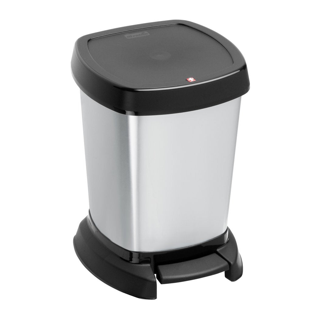 Rotho Rotho Paso Pedal Bin 6L Silver Metallic