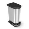Rotho Rotho Paso Duo Pedal Bin 50l Silver Metallic