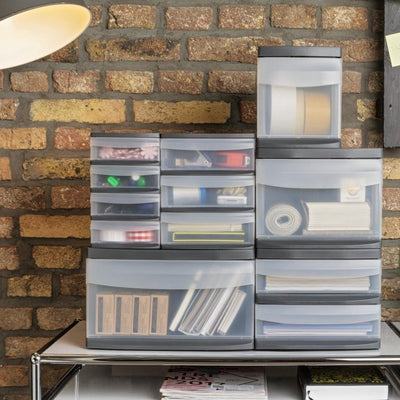 Cassettiera di design Rotho systemix 39,5x25,5x20,3 cm antracite