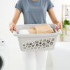 Cesto portabiancheria Rotho Flowers 25l grigio freddo
