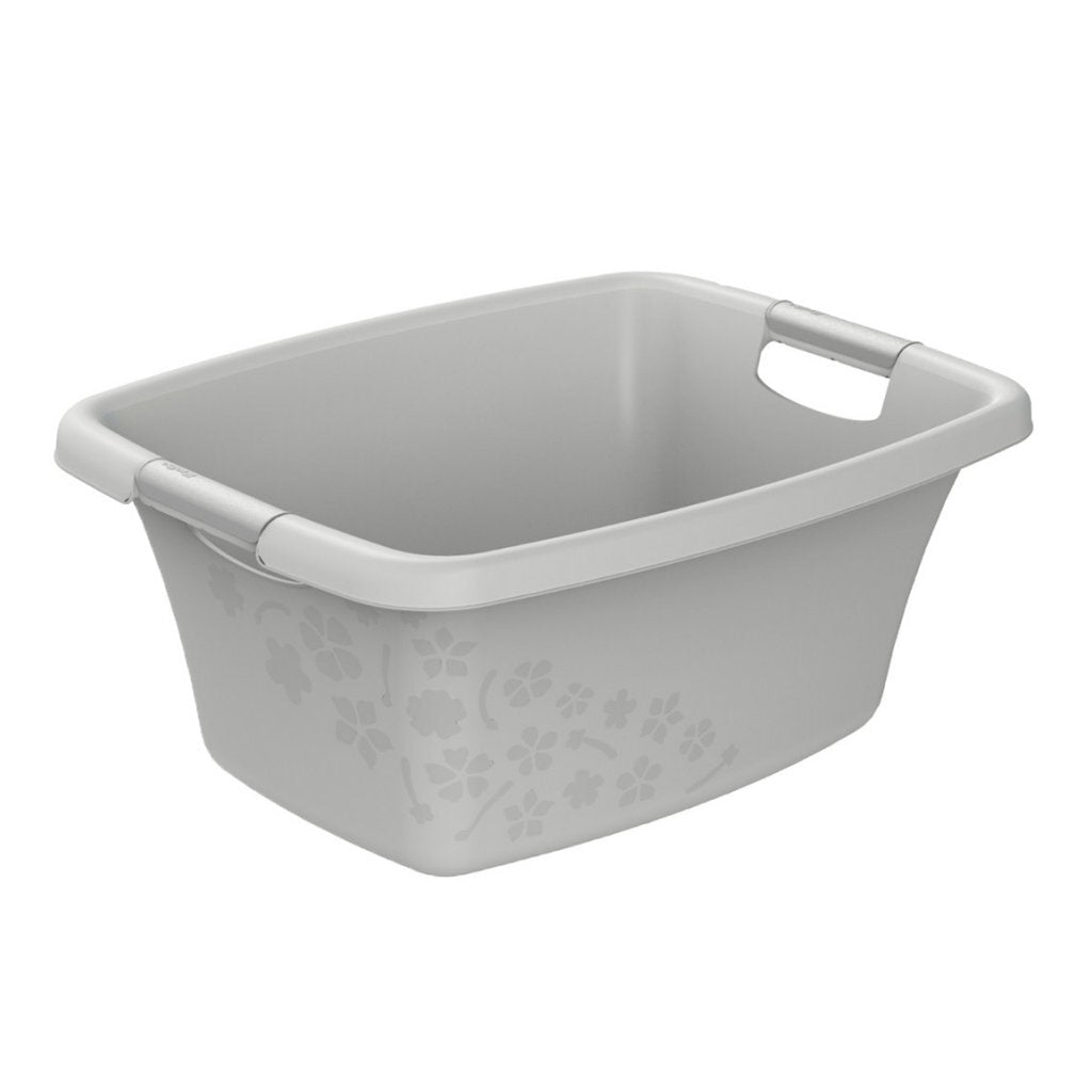 Rotho Lavaundry Basket 25 litri Fiori grigi