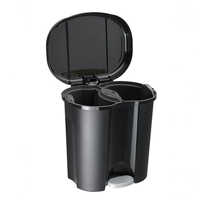 Rotho Rotho duo pedalata bin 2x10l nero