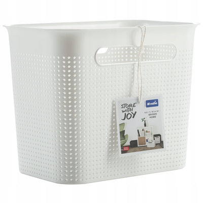 Rotho brisen storage basket 26.2x18x21.1 cm 7l white