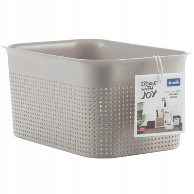 Cestino portaoggetti Rotho brisen 26,2x18x13 cm 4,5l cappuccino