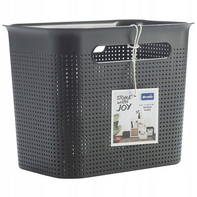 Cestino portaoggetti Rotho brisen 26,2x18x21,1 cm 7l antracite