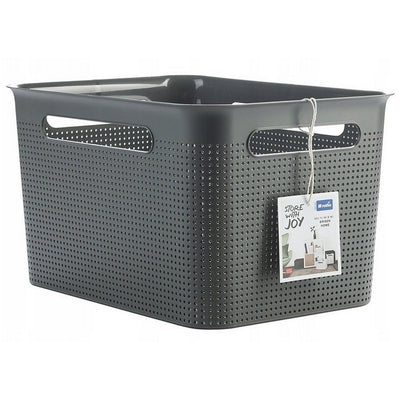 Cesta de almacenaje Rotho brisen 36x26,2x21,1 cm 16l antracita