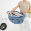 Cesto para la ropa Rotho flores 50l azul horizonte