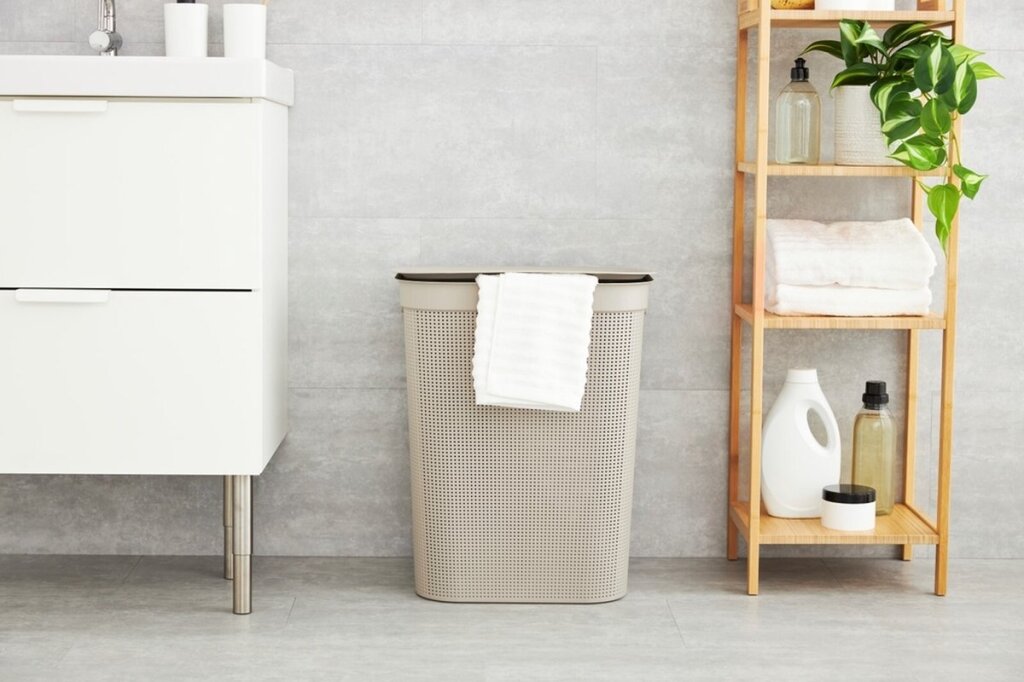 Rotho Fabric Collector Brisen 50 L Cappuccino