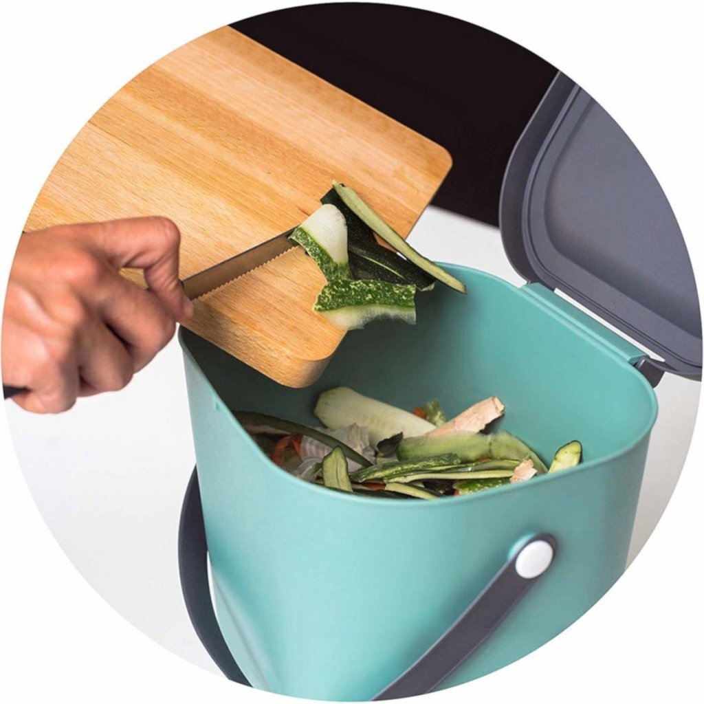 Rotho Bio Waste Bin 6 L Albula Green