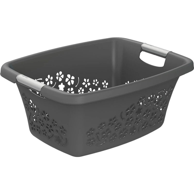Cesto para la ropa Rotho flores 25l antracita
