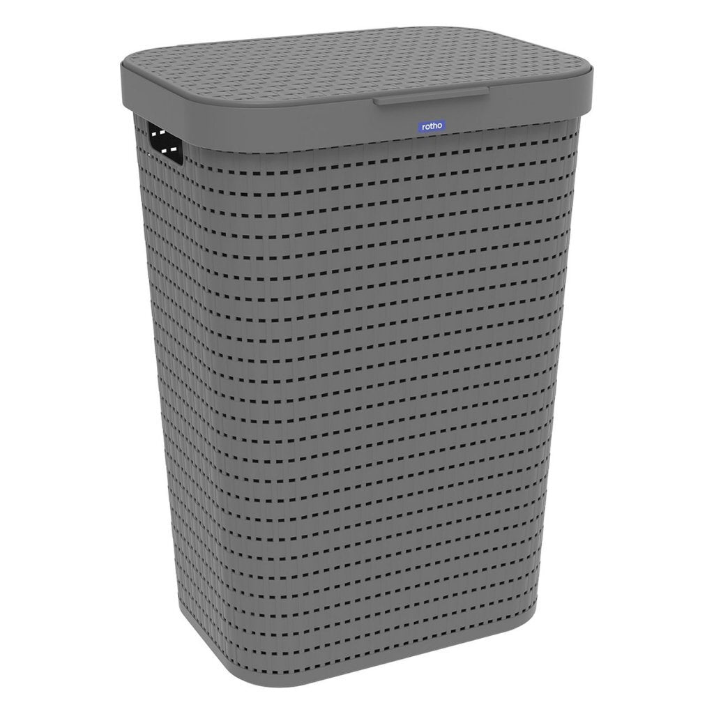 Rotho Rotho Country Laundry Basket 55L Antracite