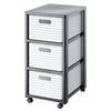 Cómoda Rotho de diseño country con ruedas 3x18l blanco