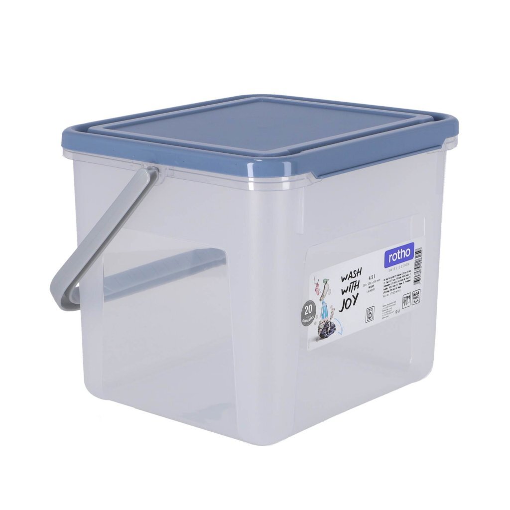 Rotho waspoederbox 4.5l horizon blauw transparant