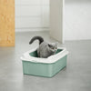Rotho eco bonnie kattenbak met boveningang m groen zand