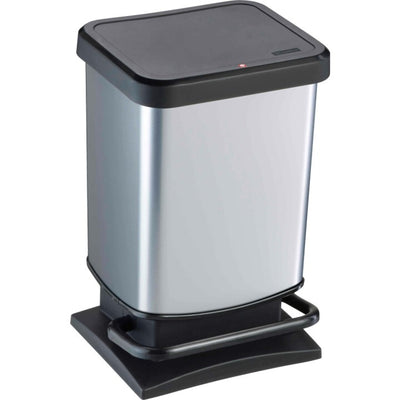 Rotho Rotho Paso Pedal Bin 20L Silver Metallic
