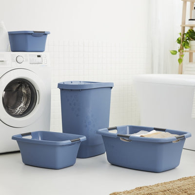 Portabiancheria Rotho Flowers 12l blu orizzonte