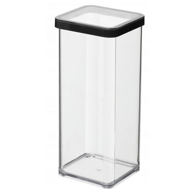 Contenitore Rotho loft 10x10x21 cm 1,5l nero trasparente