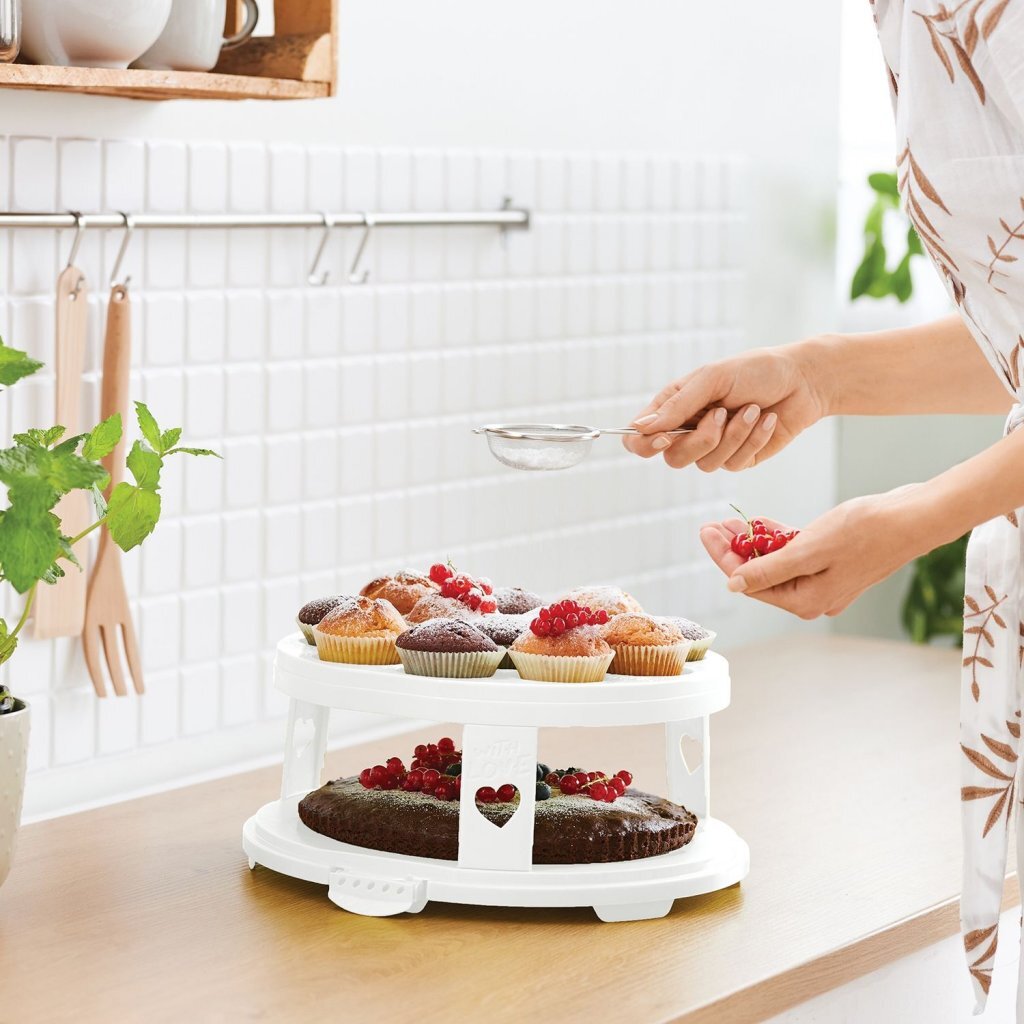 Rotho Rotho Fresh Cake Box XL + Cupcake Thopent 35.5x34.5x26 cm Bianco trasparente