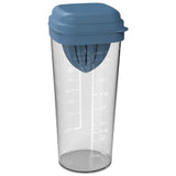 Rotho loft shaker met pers 1l horizon blauw transparant - afbeelding 1