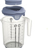 Rotho fresh mixbeker met spatdeksel 1,5l horizon blauw