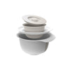 Rotho fresh beslagkom met spatdeksel 4l cool grey