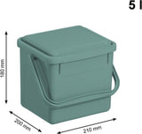 Rotho Rotho Bio Waste Bin 4.5L Misteloe verde - afbeelding 2