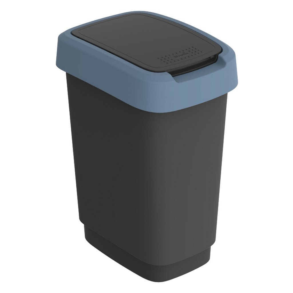 Rotho Rotho Twist Waste Bin 10L Horizon Blue Antracite