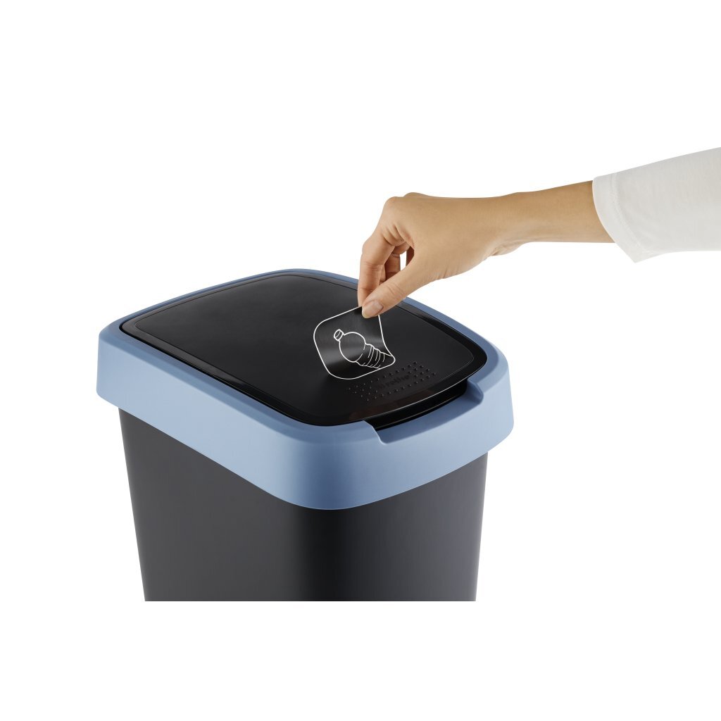 Rotho Rotho Twist Waste Bin 10L Horizon Blue Antracite