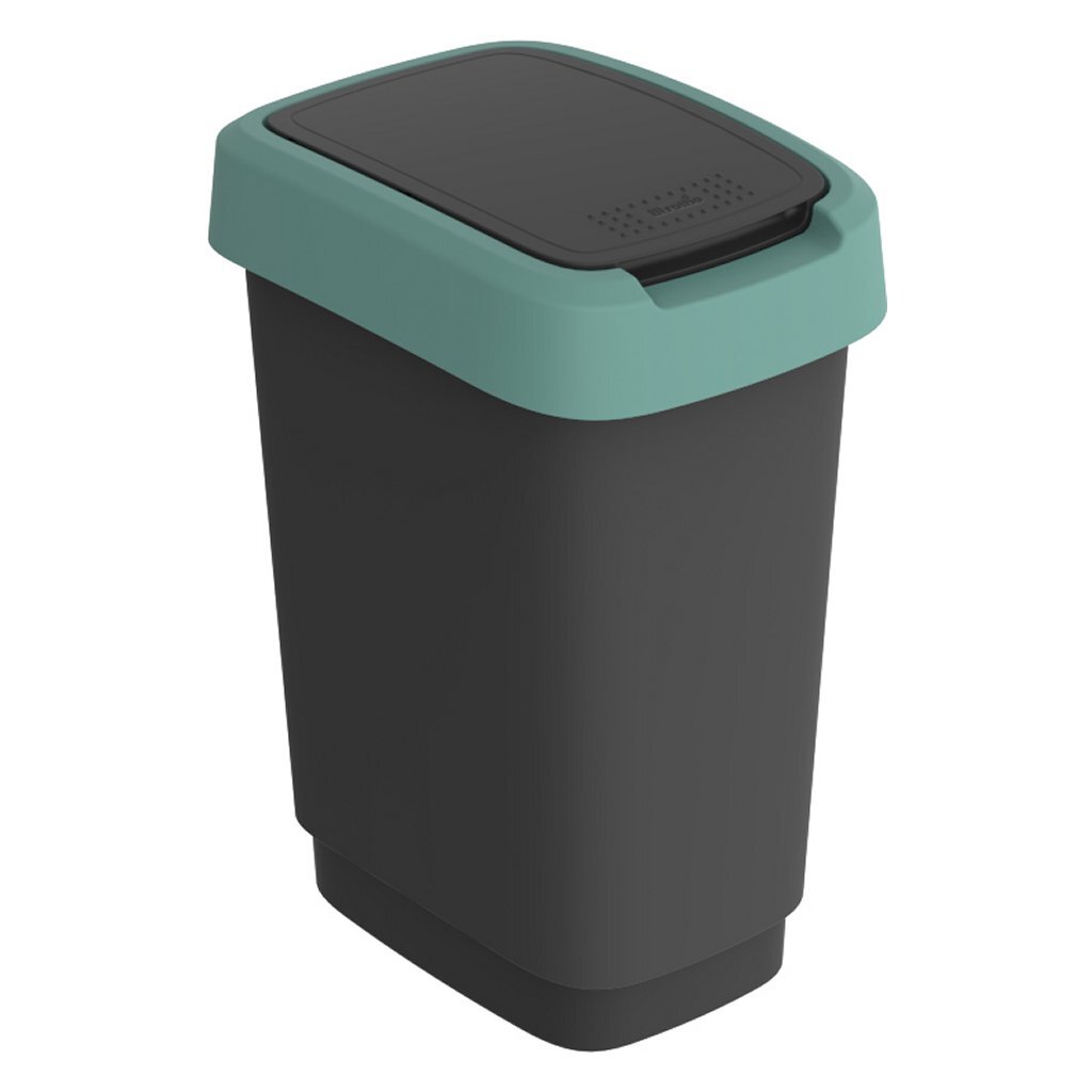 Rotho Rotho Twist Waste Bin 10L Misteloe Green Antracite
