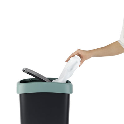 Rotho Rotho Twist Waste Bin 10L Mortletoe Verde antracita