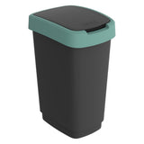 Rotho twist afvalbak 25l mistletoe groen antraciet - afbeelding 1