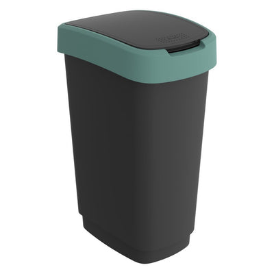 Rotho Rotho Twist Waste Bin 50l Misteloe Green Antracite