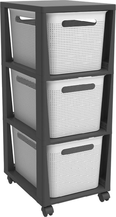 Cassettiera di design Rotho Brisen 3x16l bianca