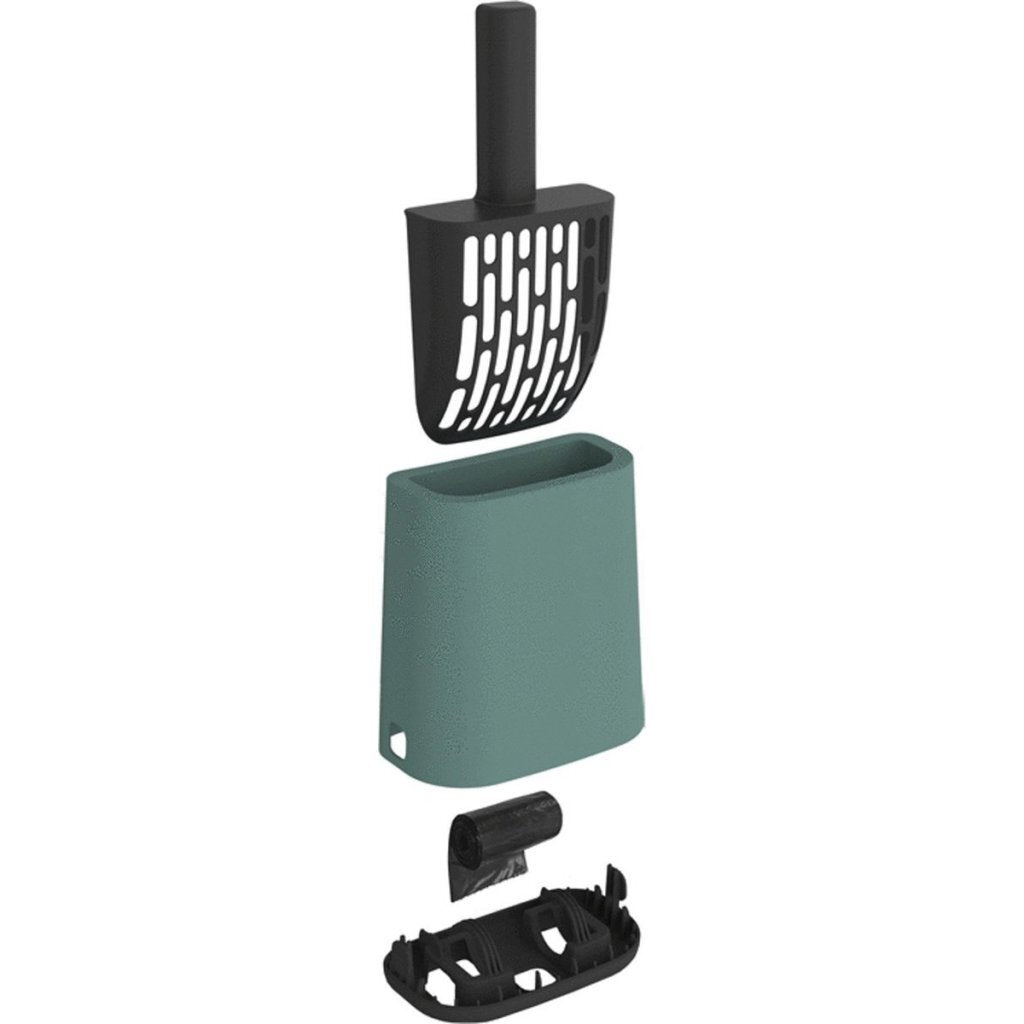 Rotho rotho biahala kattenbakschep + borse e supporti vischio verde visone verde