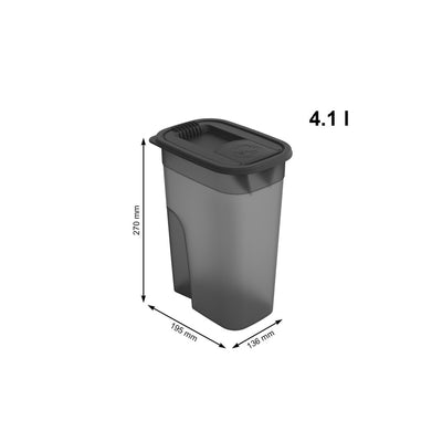 Rotho Rotho Flo Pet Food Recipe 4.1L Antracita Transparente