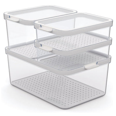 Rotho Rotho Cauma Set Fridge Organizer 4.65L + 2.15L + 2x 1.2L trasparente