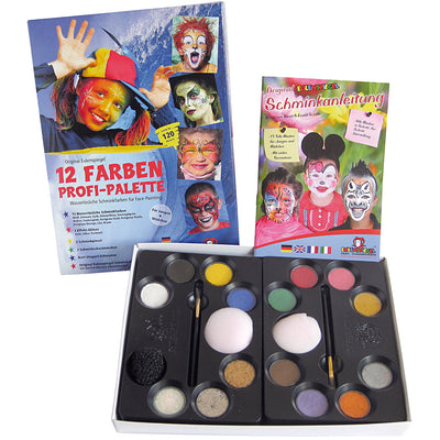 Eulenspiegel Schmink Conjunto con paso a paso, varios colores, 1 set